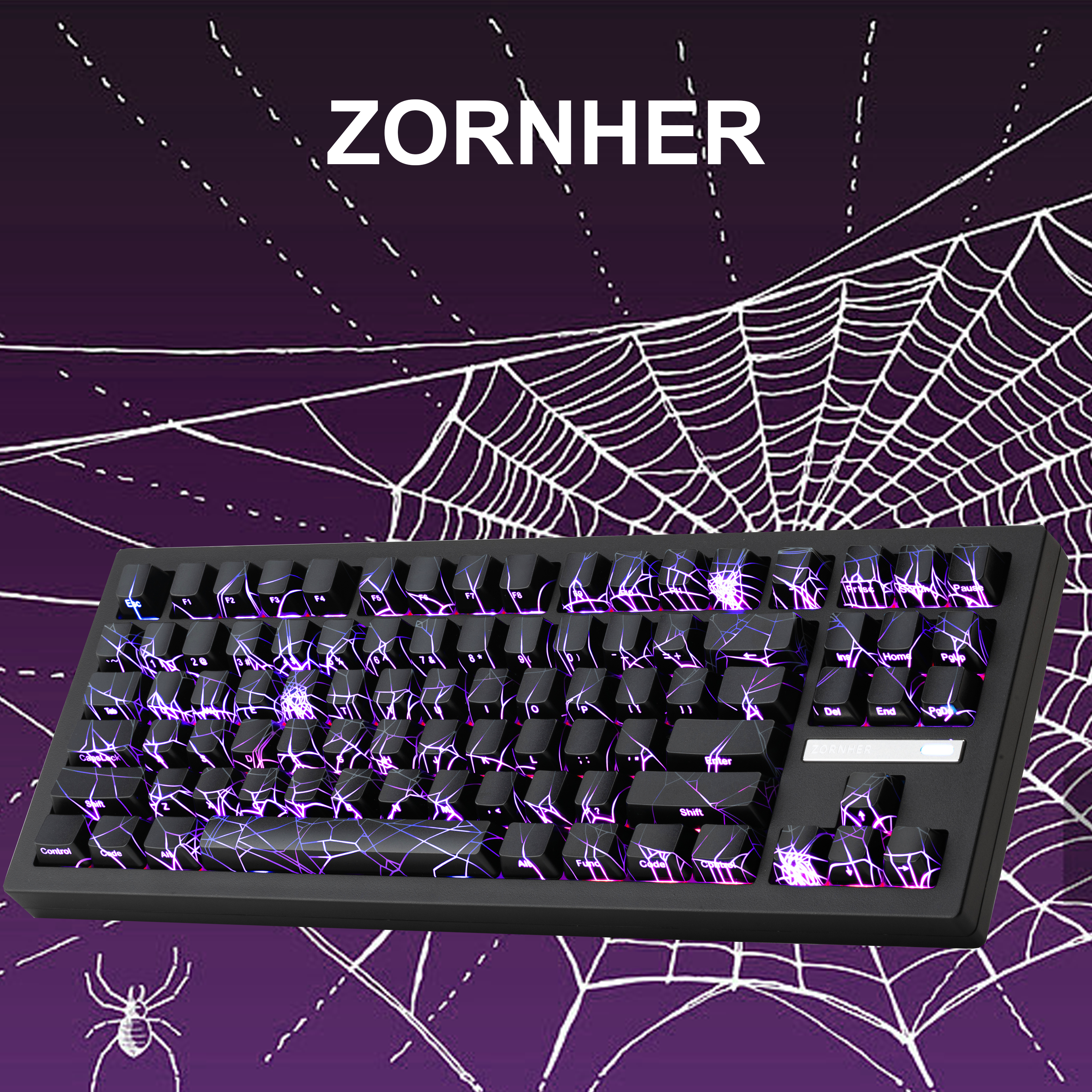 Zornher ZH870 80% IMD Process (Sleek & Cool Textures) Keyboard