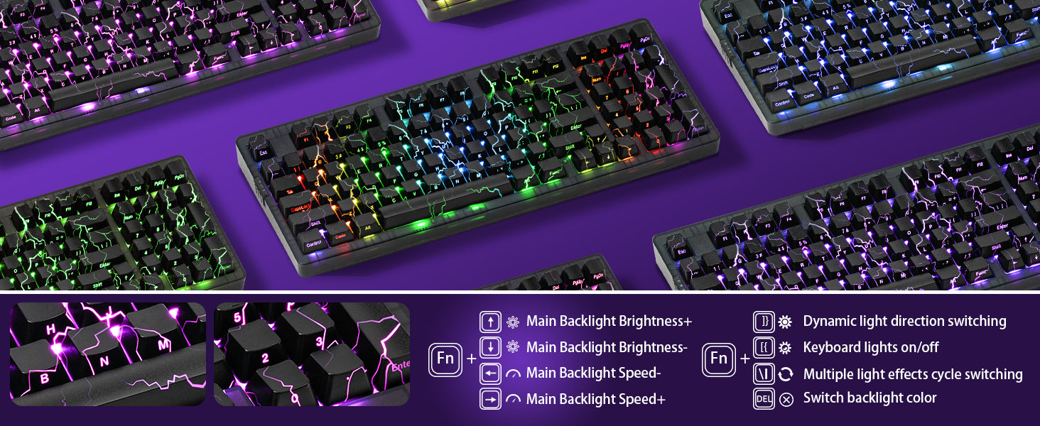 ZORNHER ZH980 95% Lightning Mechanical Keyboard