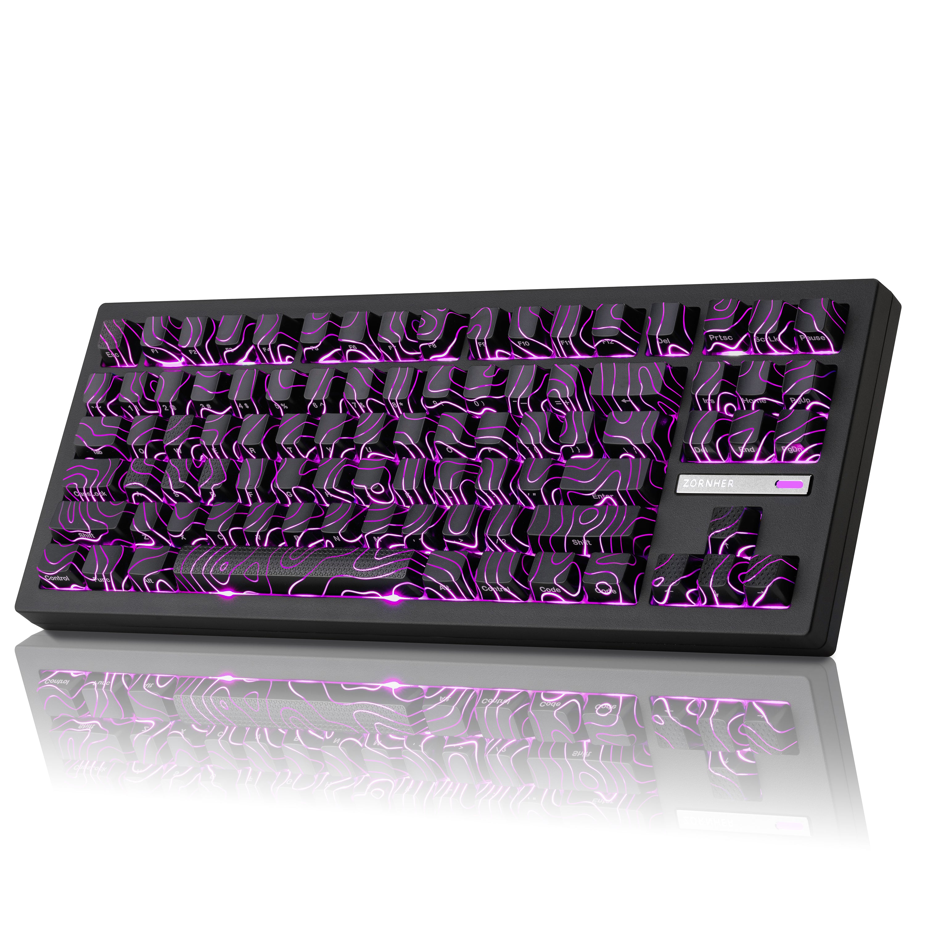 Zornher ZH870 80% IMD Process (Sleek & Cool Textures) Keyboard