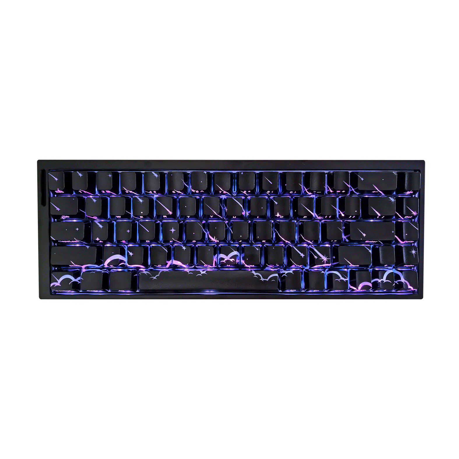 ZH68-HE ホール効果 65% メカニカルキーボード、ホワイトスパイダーウェブキーキャップ、フル RGB、競争力のあるゲームに最適、RT0.01MM