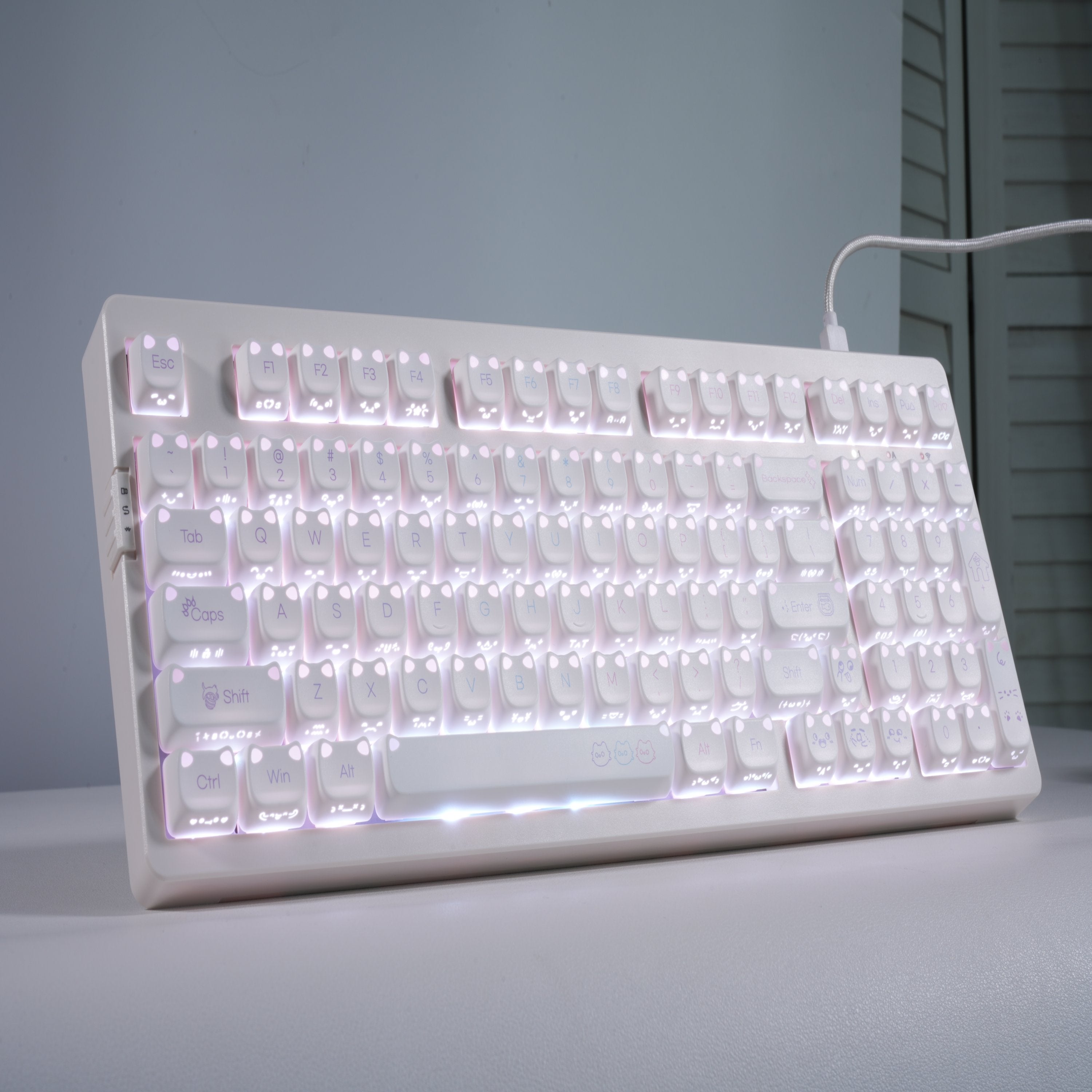 ZORNHER LumiCat ZH980 Cute Cat Aesthetic Mechanical Keyboard