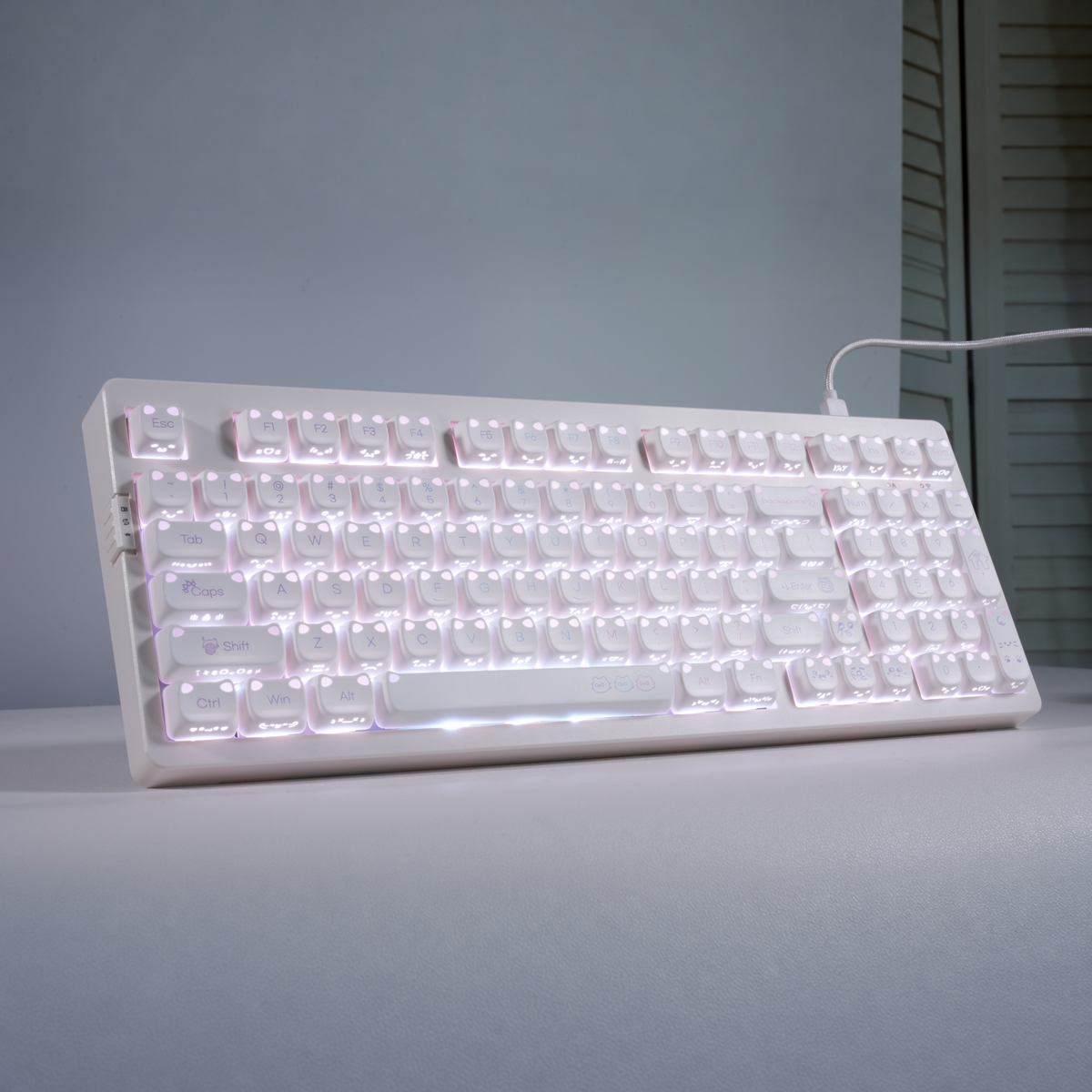 ZORNHER LumiCat ZH980 Cute Cat Aesthetic Mechanical Keyboard