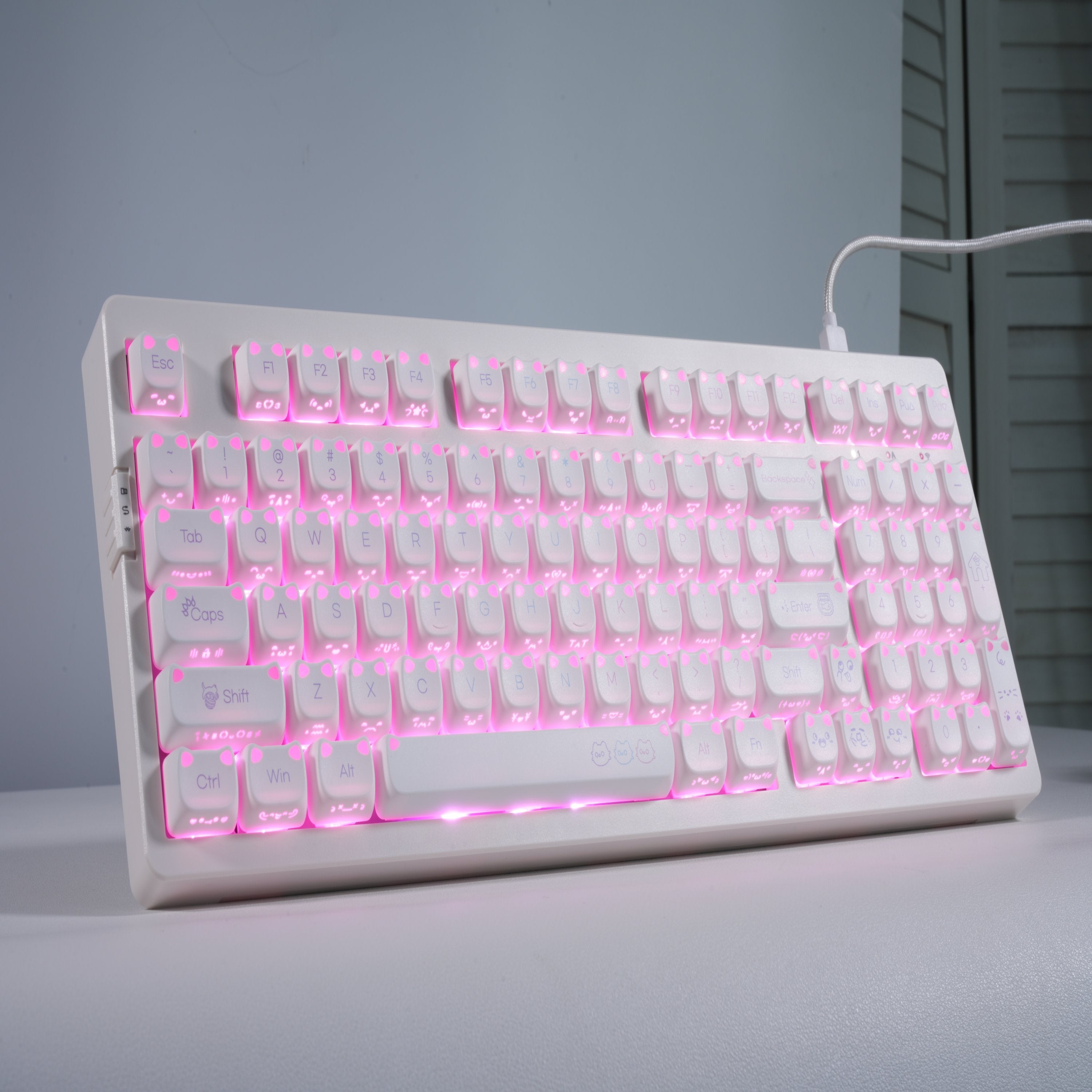 ZORNHER LumiCat ZH980 Cute Cat Aesthetic Mechanical Keyboard