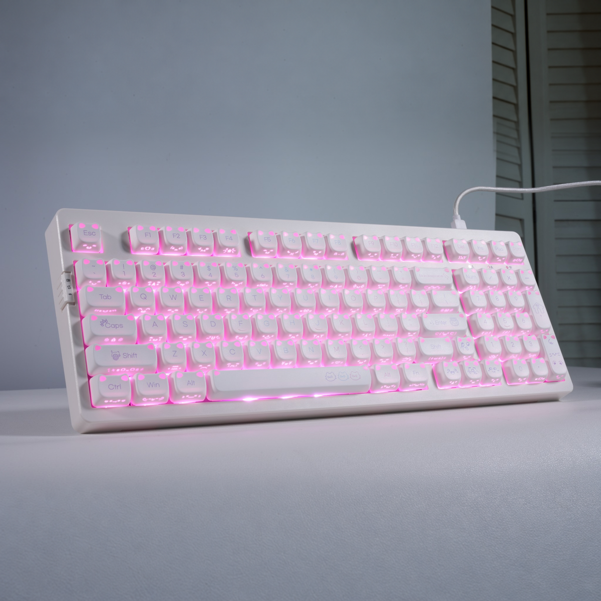 ZORNHER LumiCat ZH980 Cute Cat Aesthetic Mechanical Keyboard