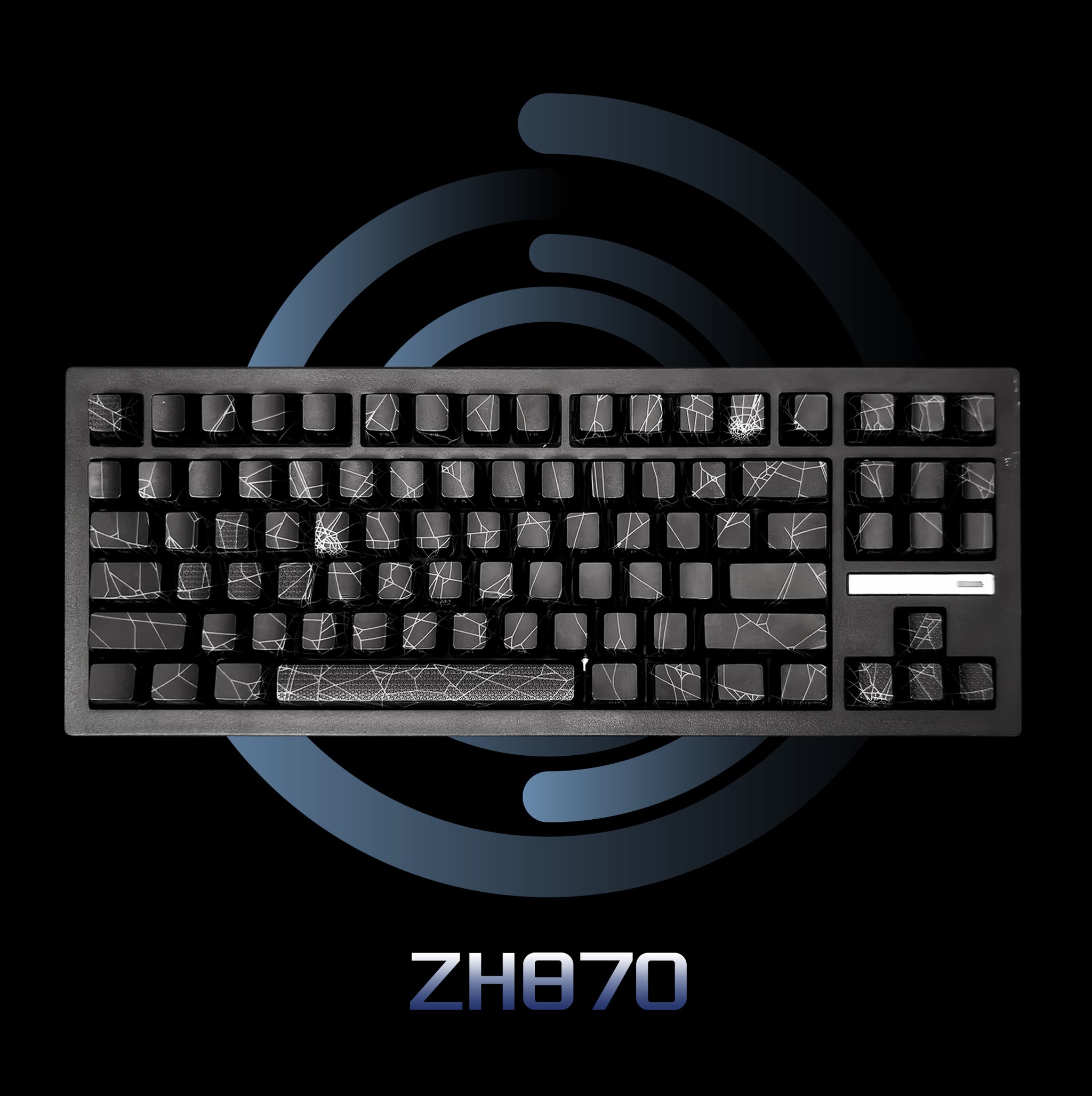 ZH87080%MechanicalKeyboard,PBTMaterialKeycap