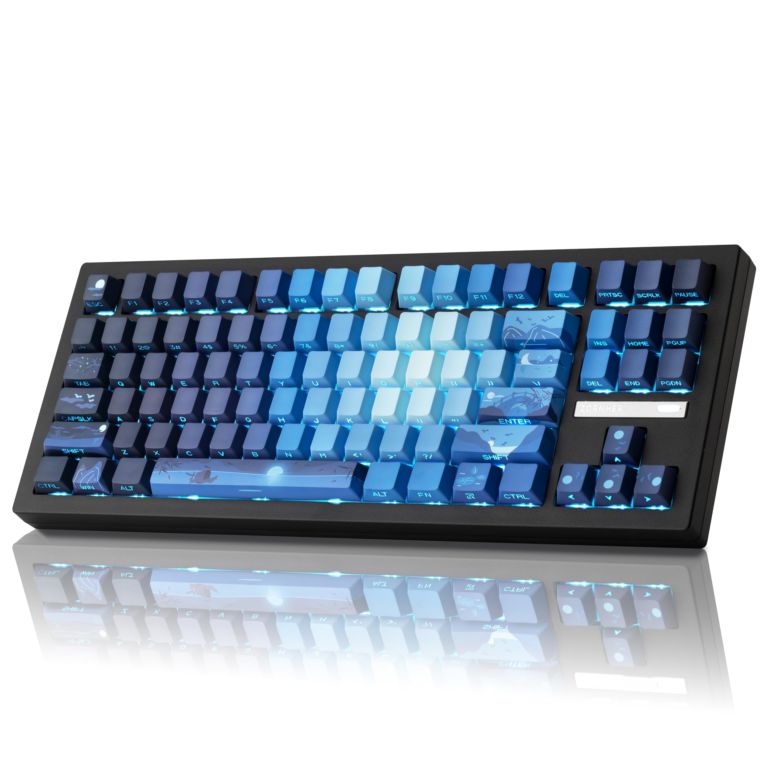 ZORNHER ZH870 80% Sea Moonlight Mechanical Keyboard
