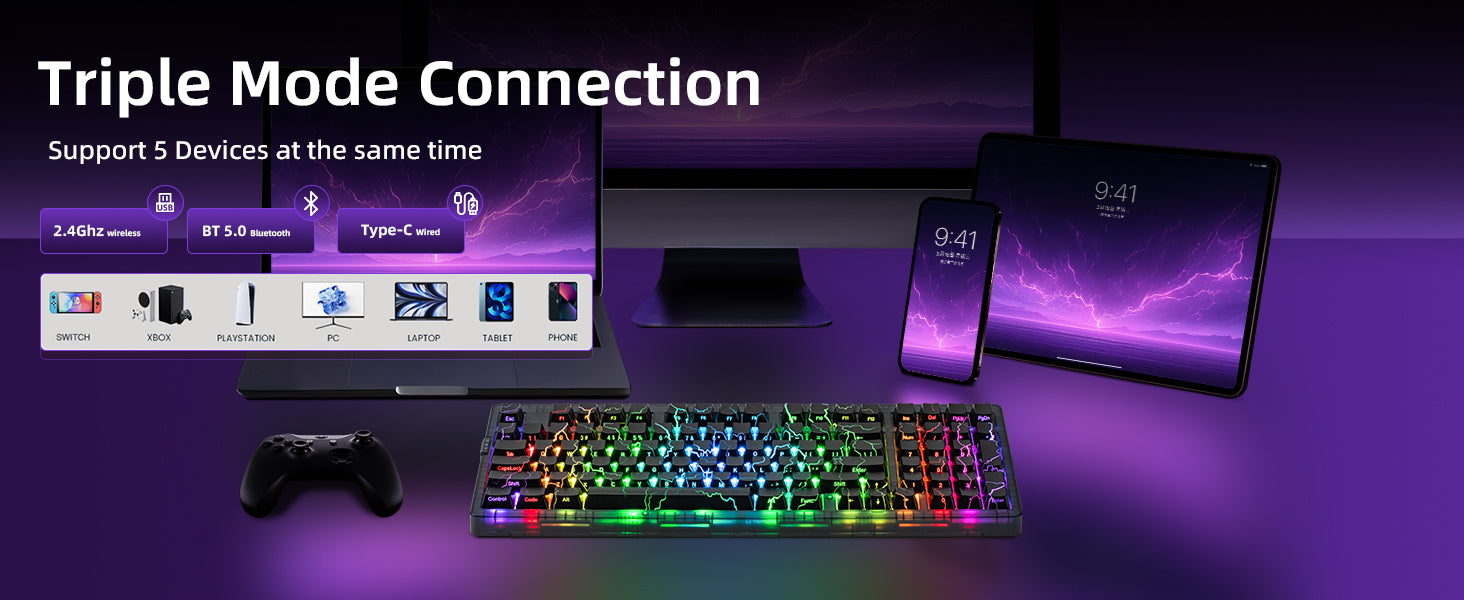 ZORNHER ZH980 95% Lightning Mechanical Keyboard