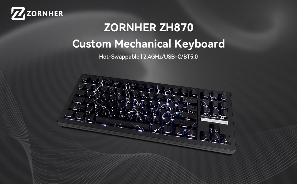 ZORNHER ZH870 80% Lightning Mechanical Keyboard