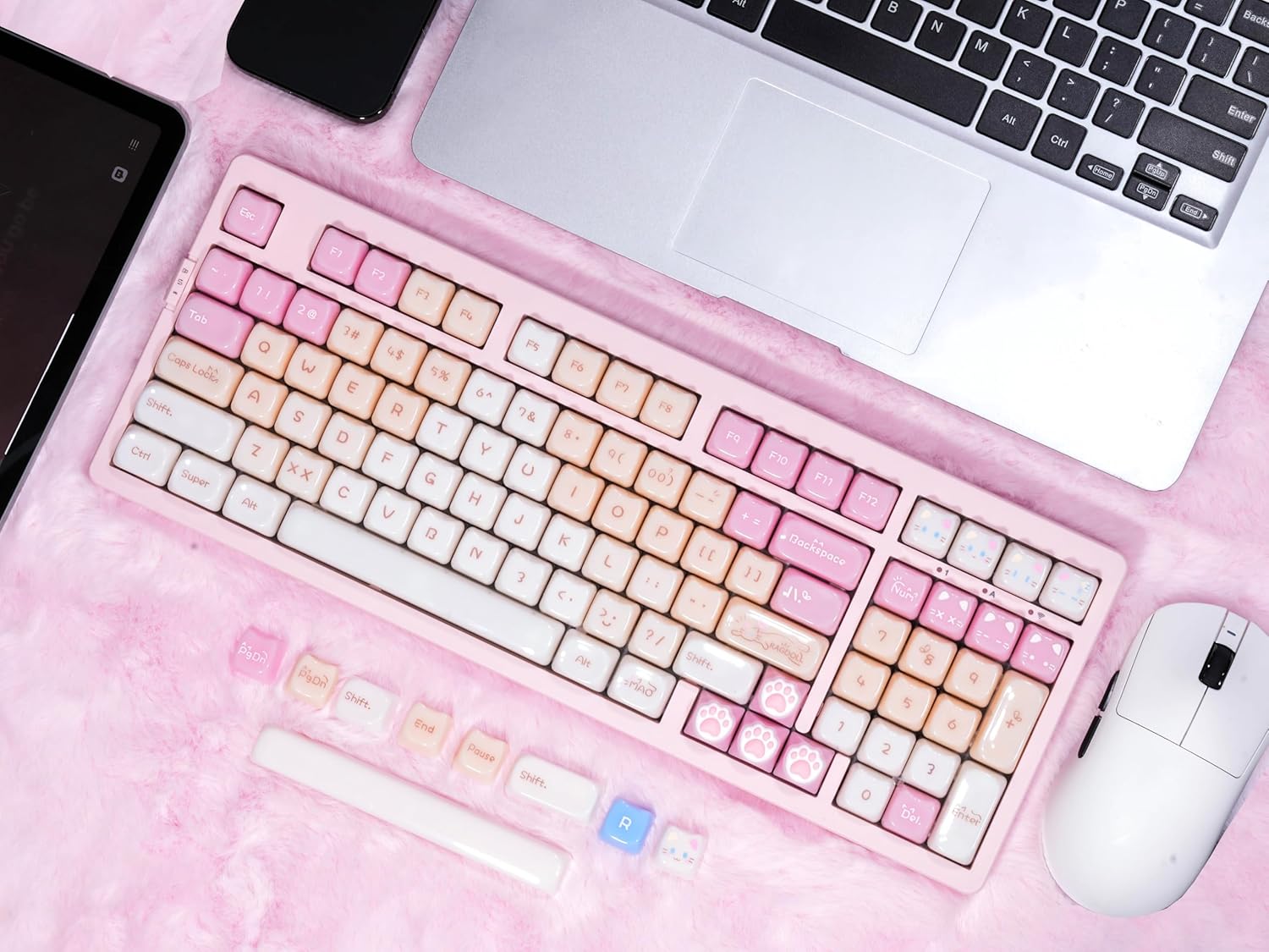 Zornher ZH980 95% Pink Cat Keyboard