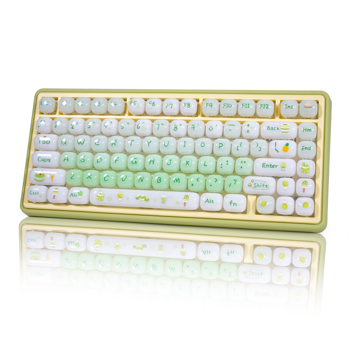 ZORNHER SHINE UR82 Cute 82-Key Mint Green Aesthetic Keyboard