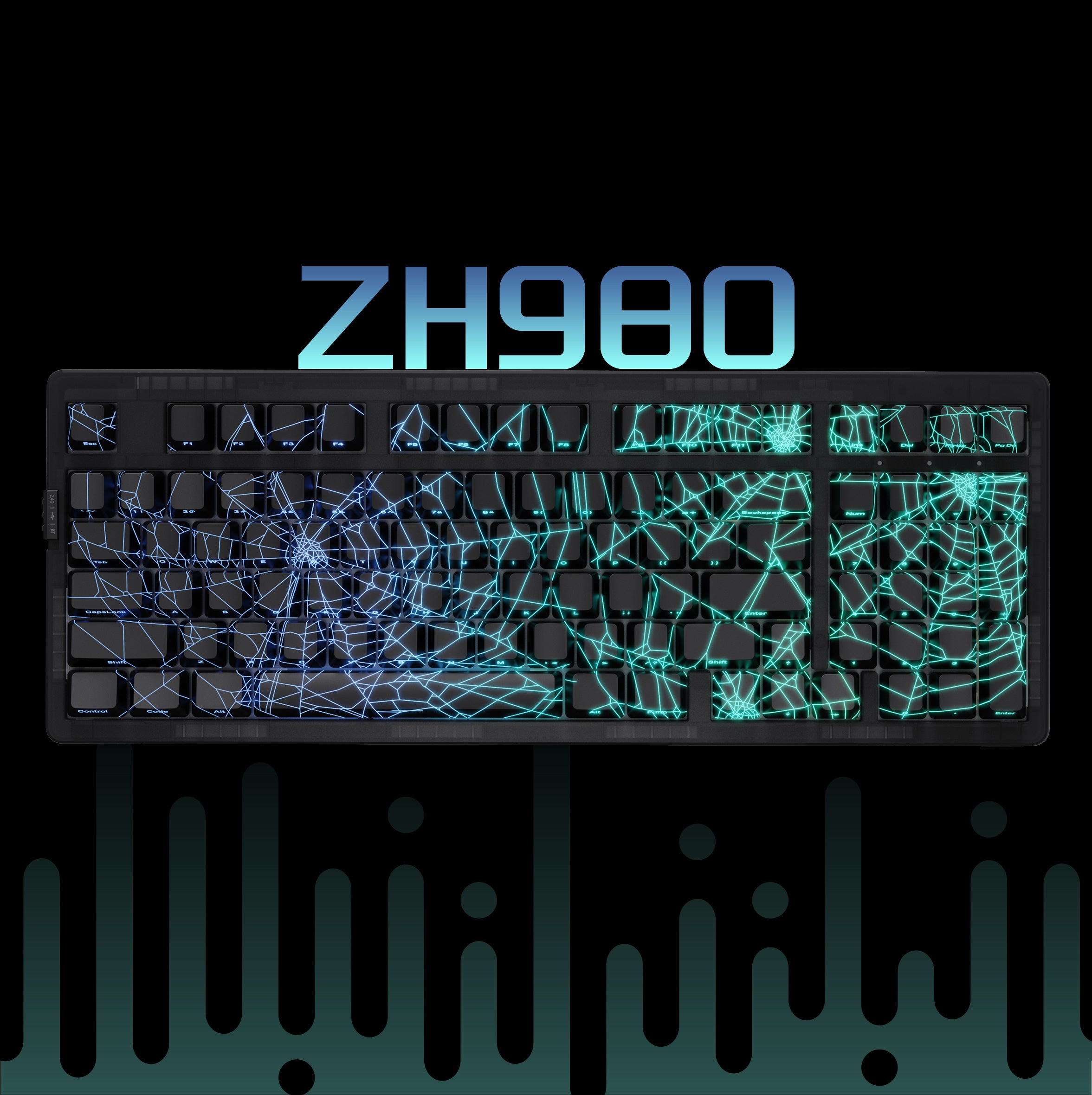 ZH980 95% Mechanical Keyboard,PBT Material Keycap