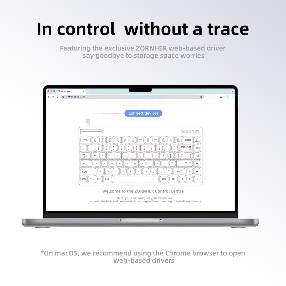 Zornher Aeris 75 | 75% Low-Profile Wireless Mechanical Keyboard for Mac