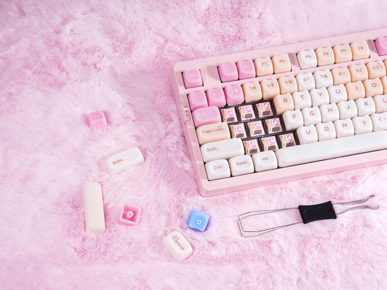 Zornher ZH980 95% Pink Cat Keyboard