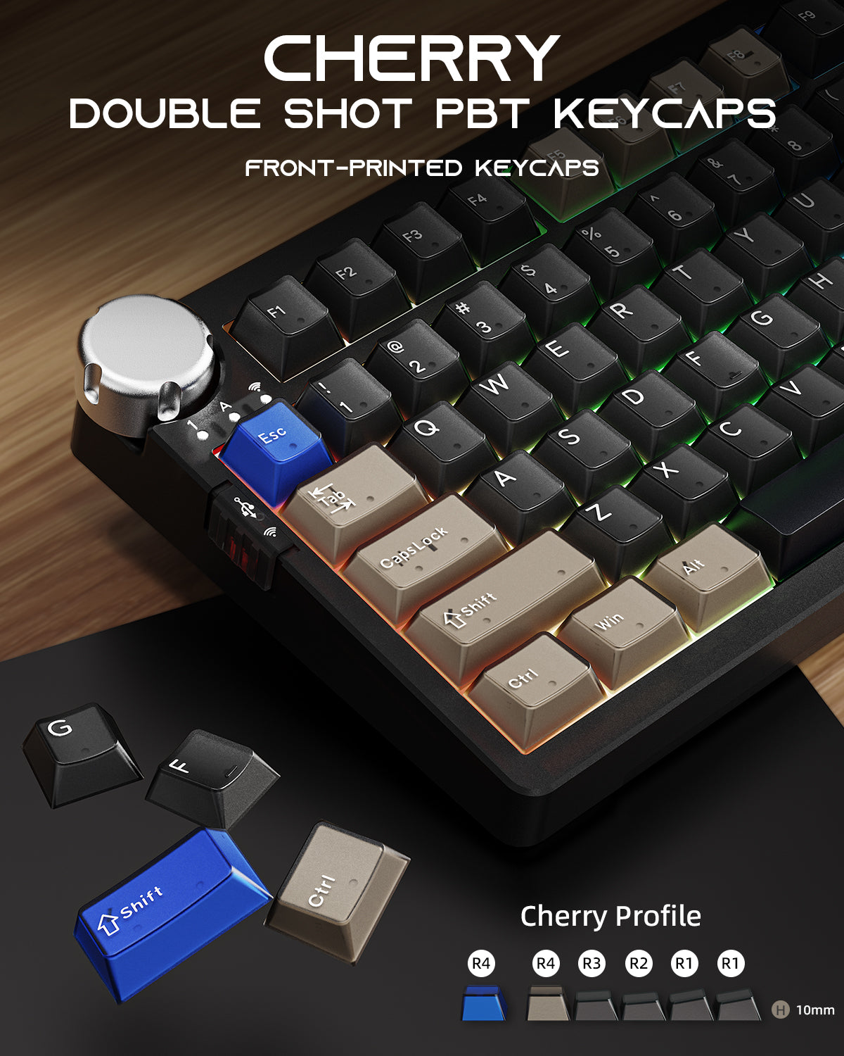 ZORNHER × CIDOO ZH980PRO Tri-Mode Mechanical Keyboard, 98-Key, Gasket Mount, Hot-Swap, RGB, PBT Keycaps