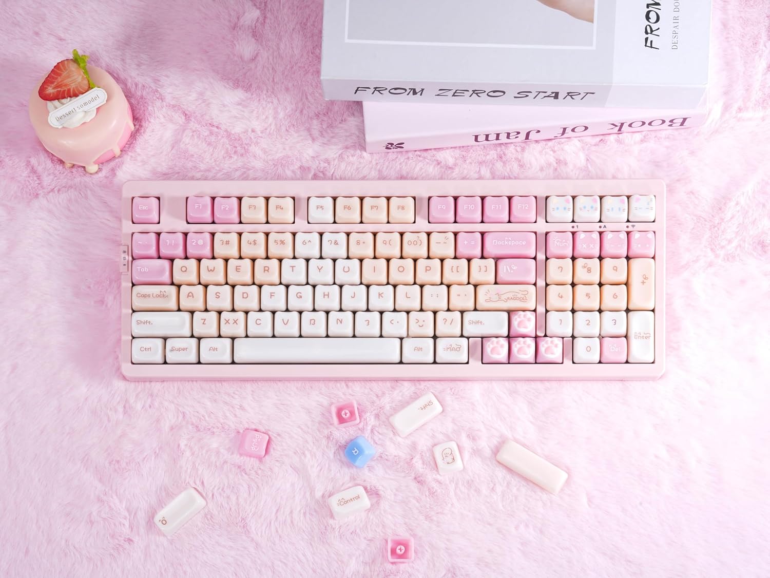 Zornher ZH980 95% Pink Cat Keyboard