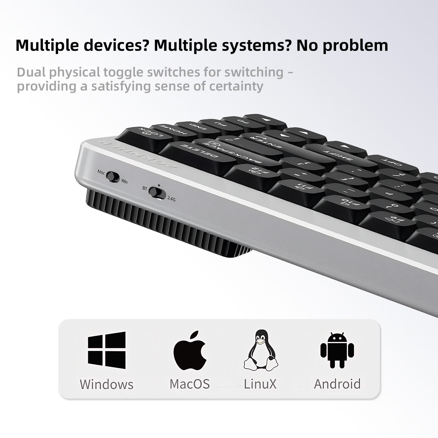 Zornher Aeris 75 | 75% Low-Profile Wireless Mechanical Keyboard for Mac