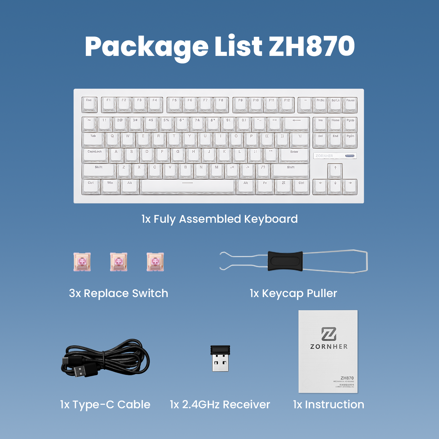 ZORNHER ZH870 Imperial Light Hot Swappable RGB