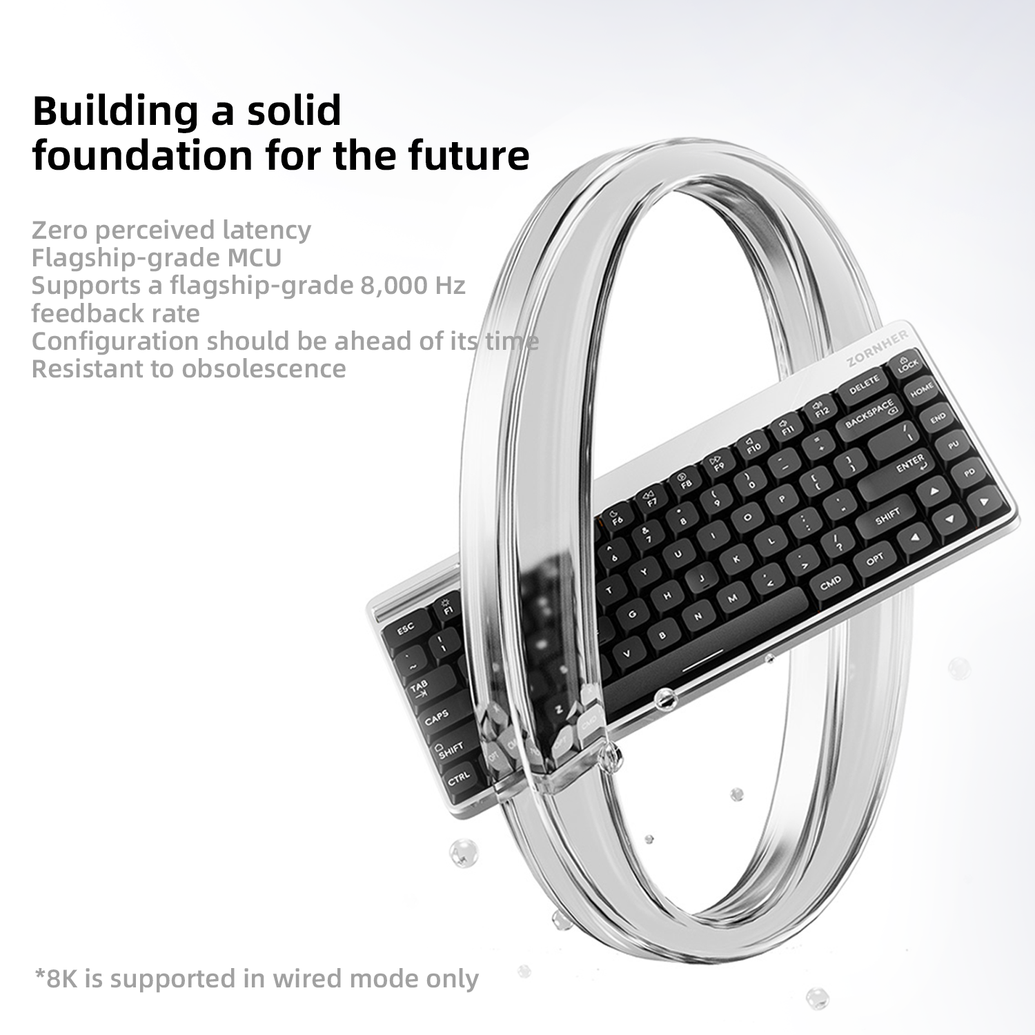 Zornher Aeris 75 | 75% Low-Profile Wireless Mechanical Keyboard for Mac