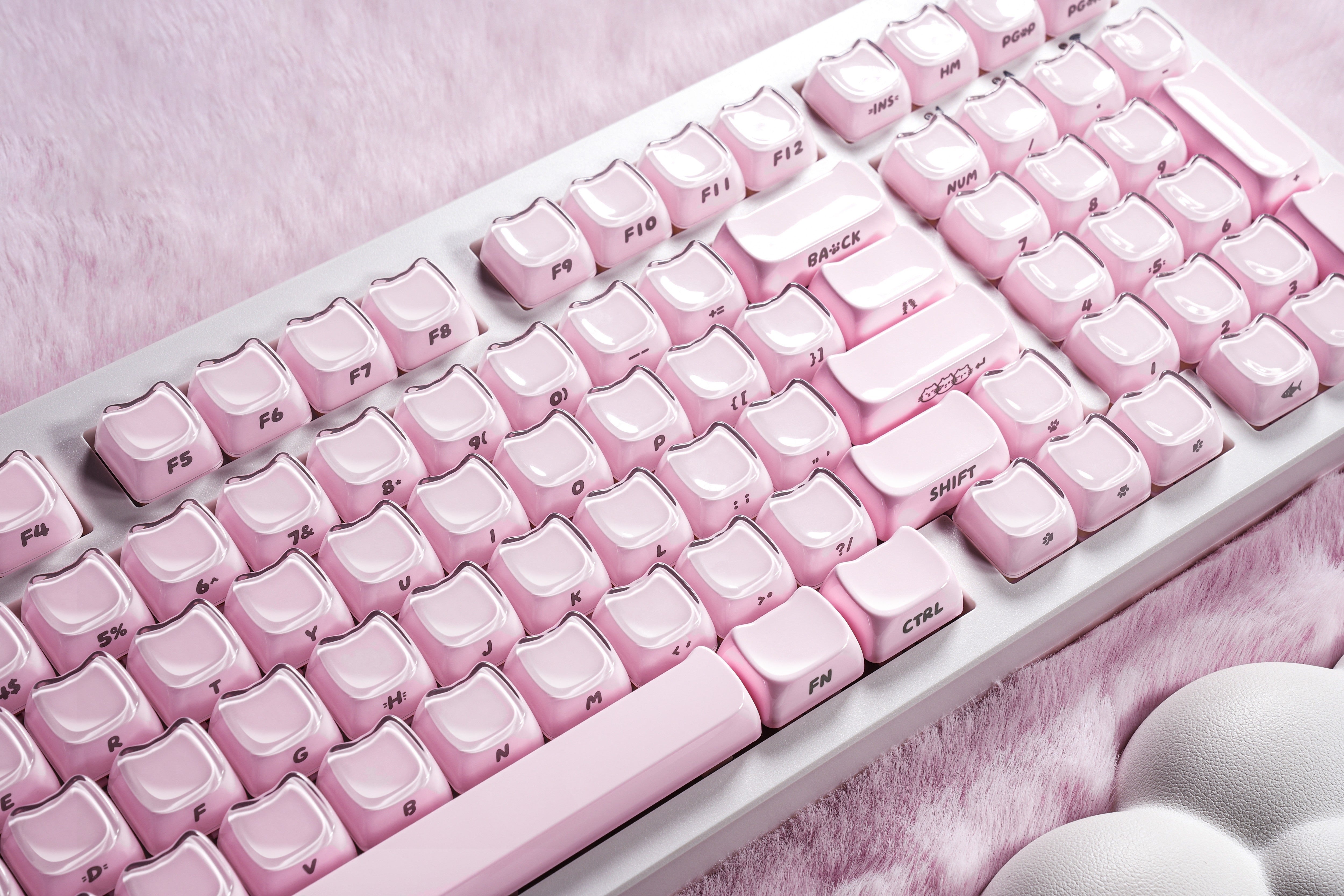 ZORNHER ZH980 Pink Jelly Cat Keyboard hot-swappable  Side-printed