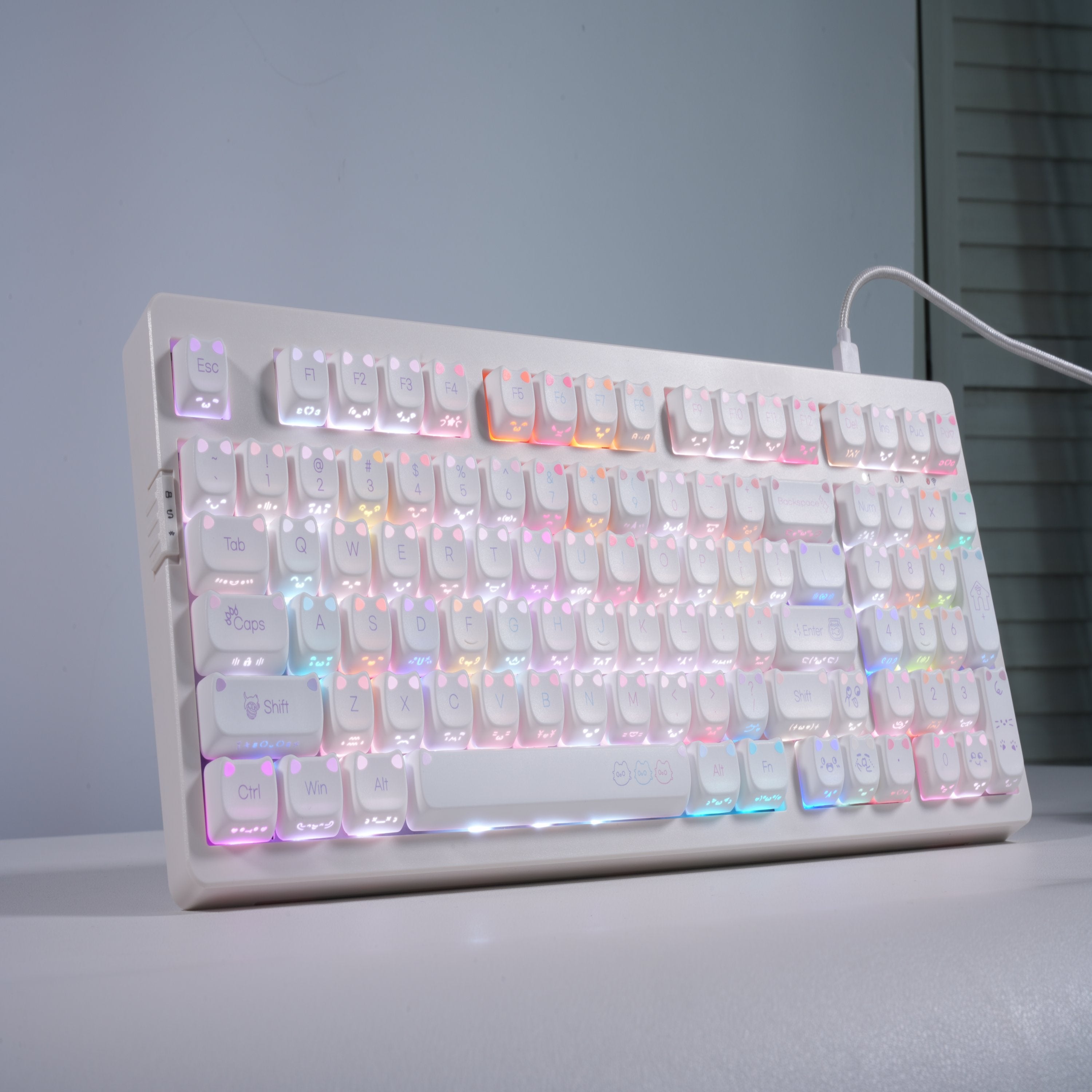 ZORNHER LumiCat ZH980 Cute Cat Aesthetic Mechanical Keyboard
