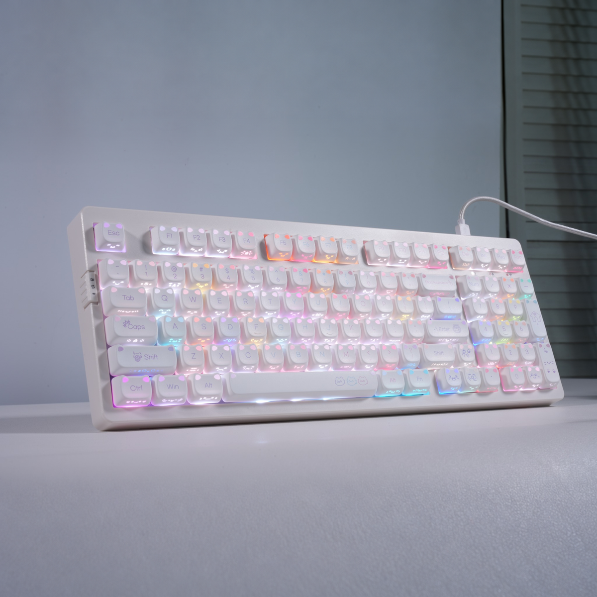 ZORNHER LumiCat ZH980 Cute Cat Aesthetic Mechanical Keyboard