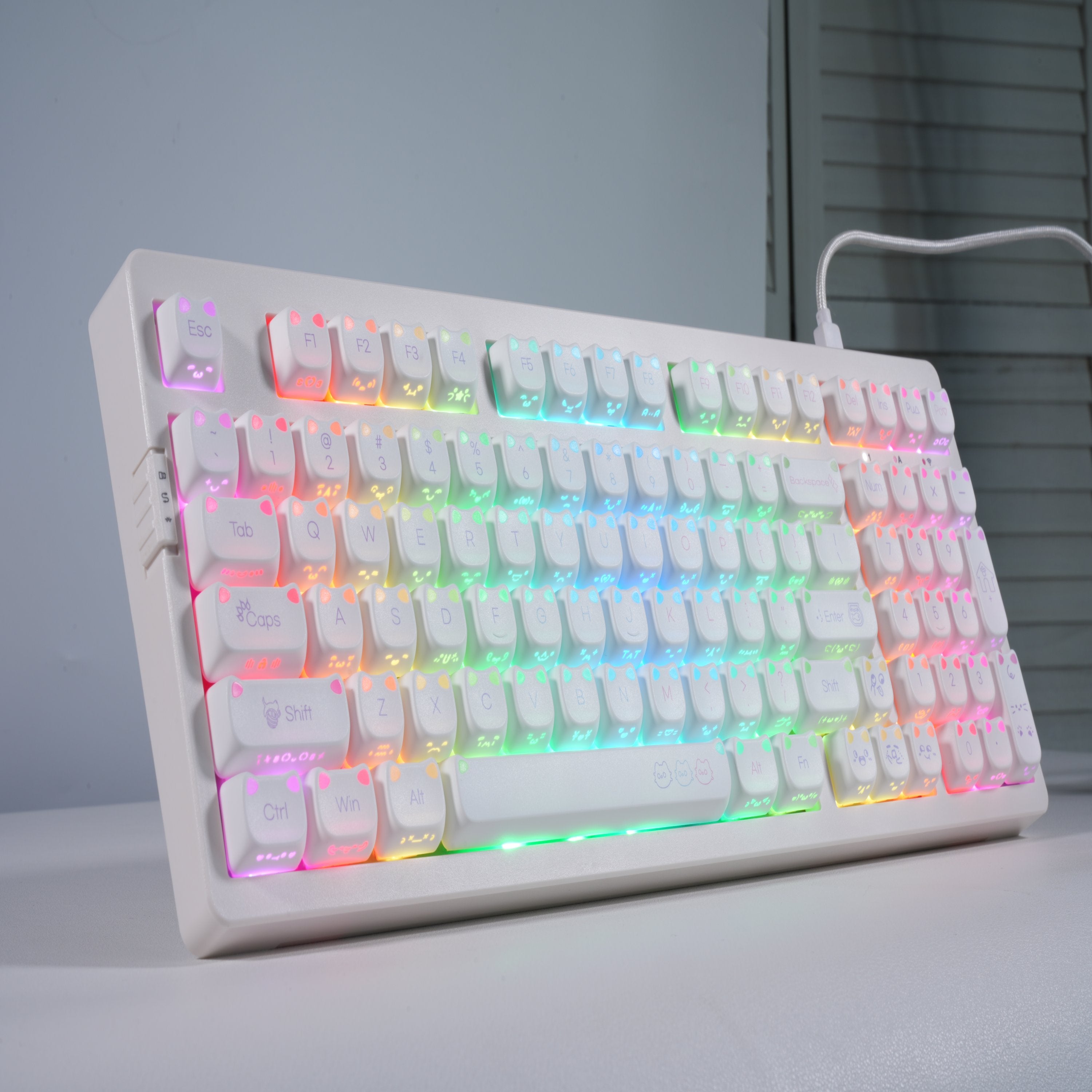 ZORNHER LumiCat ZH980 Cute Cat Aesthetic Mechanical Keyboard