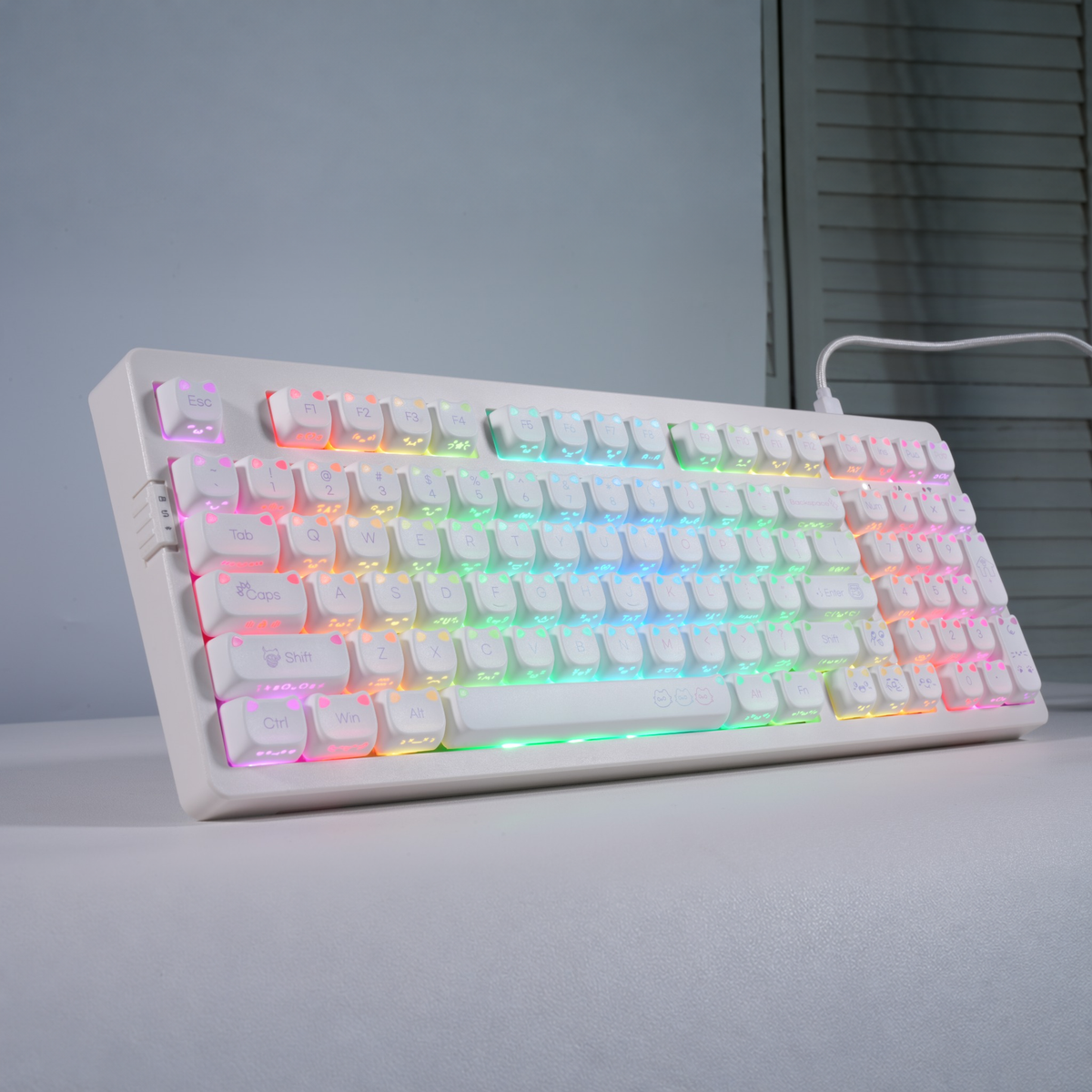 ZORNHER LumiCat ZH980 Cute Cat Aesthetic Mechanical Keyboard