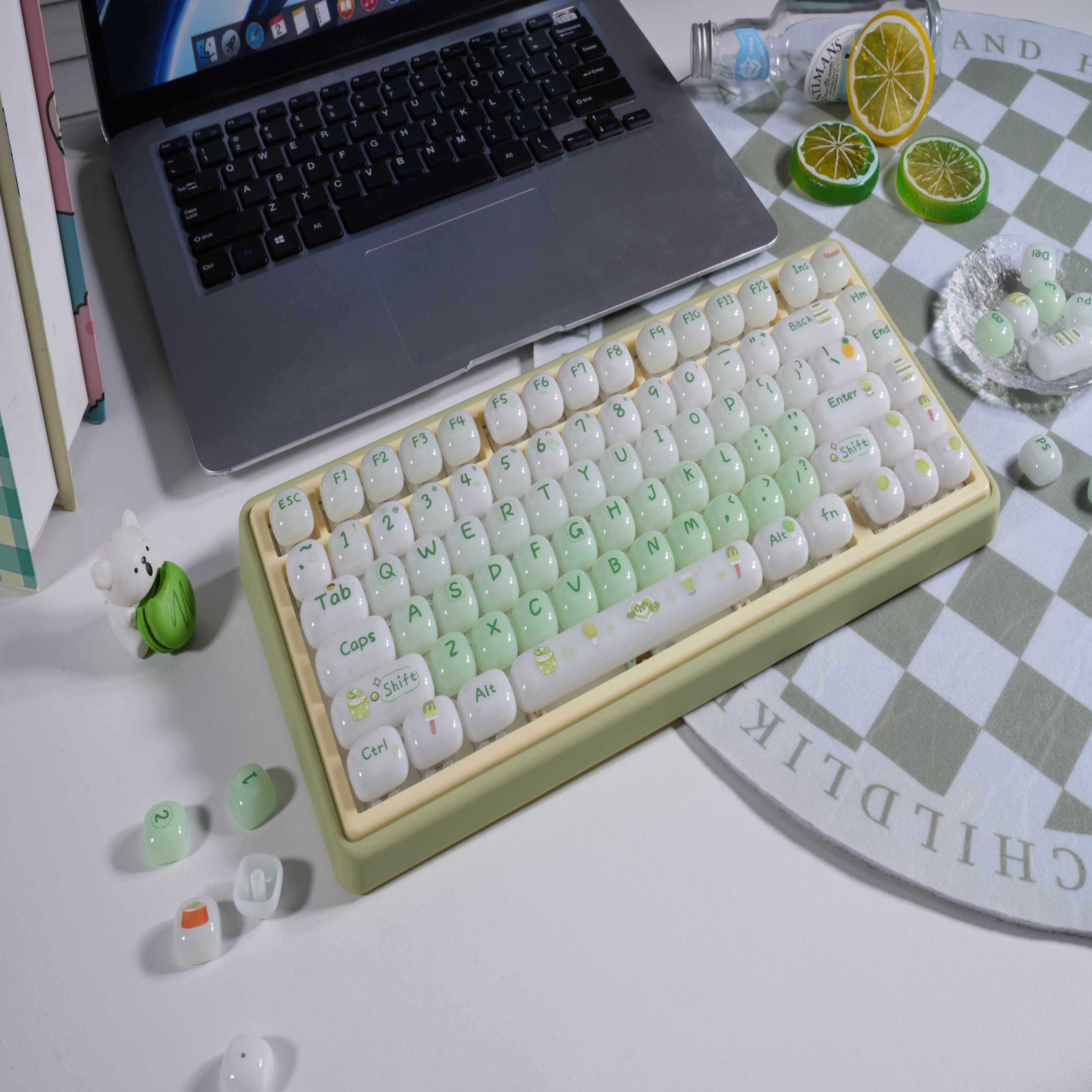 ZORNHER SHINE UR82 Cute 82-Key Mint Green Aesthetic Keyboard