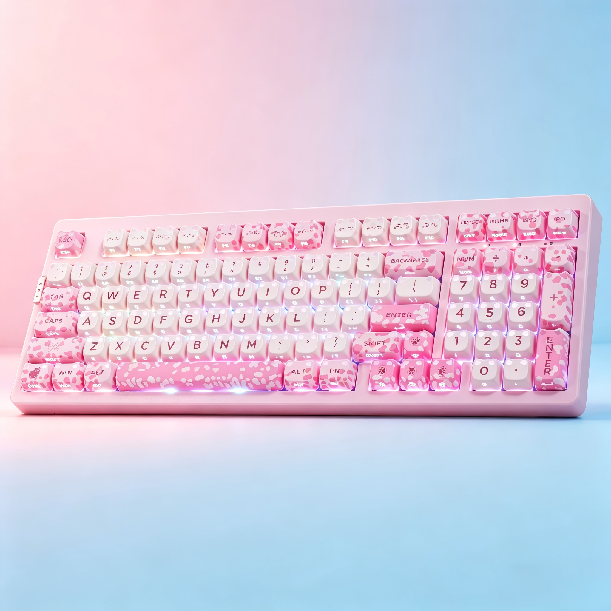 ZORNHER ZH980 Pink Panther Hot Swappable RGB Mechanical Keyboard