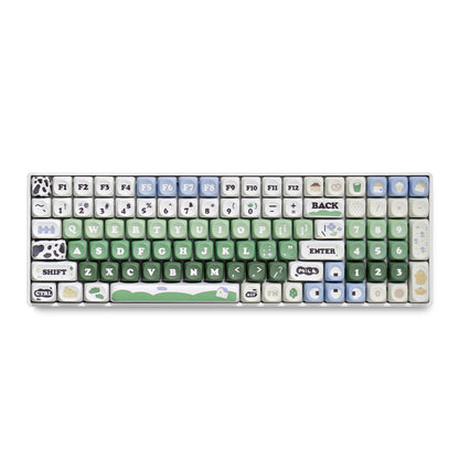 ZH100 98% Mechanical Keyboard,Cute Cartoon PBT Keycap