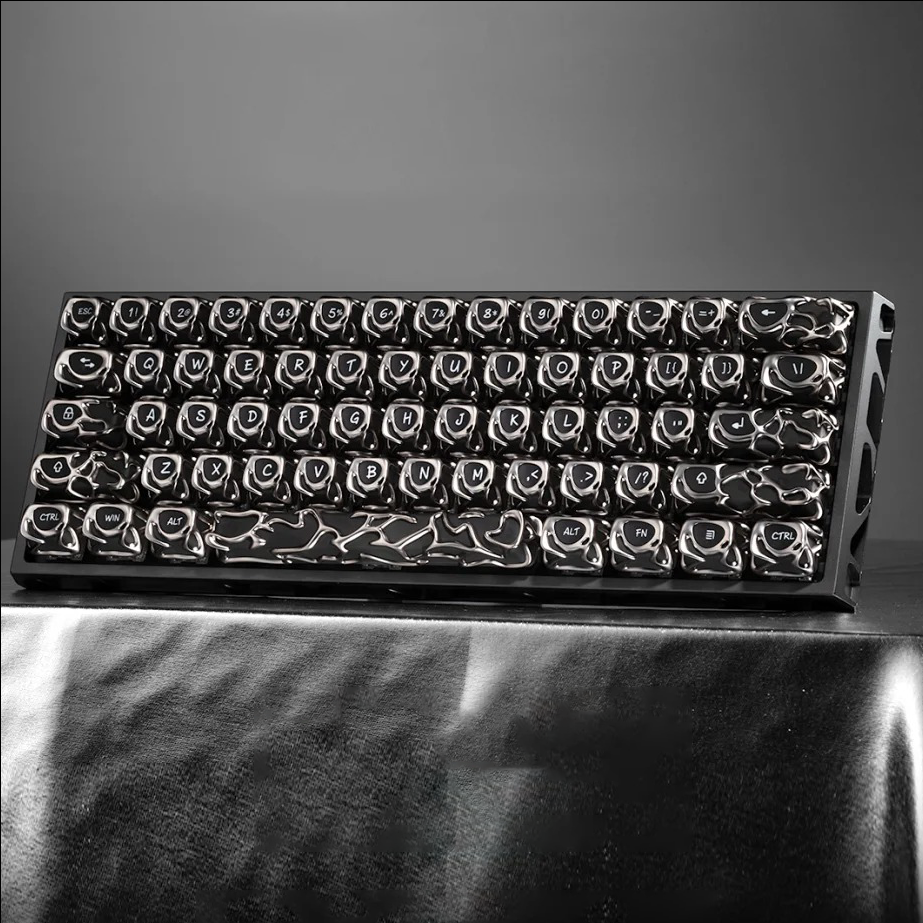 ZH68-HE Hall Effect 65% Mechanical Keyboard ，White Spiderweb Keycap，Full RGB，Perfect for competitive gaming，RT0.01MM