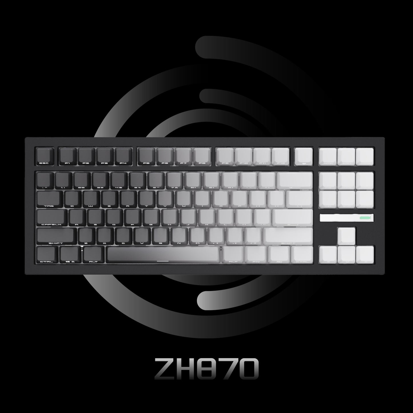 ZH870 80% Mechanical Keyboard,PBT Material Keycap